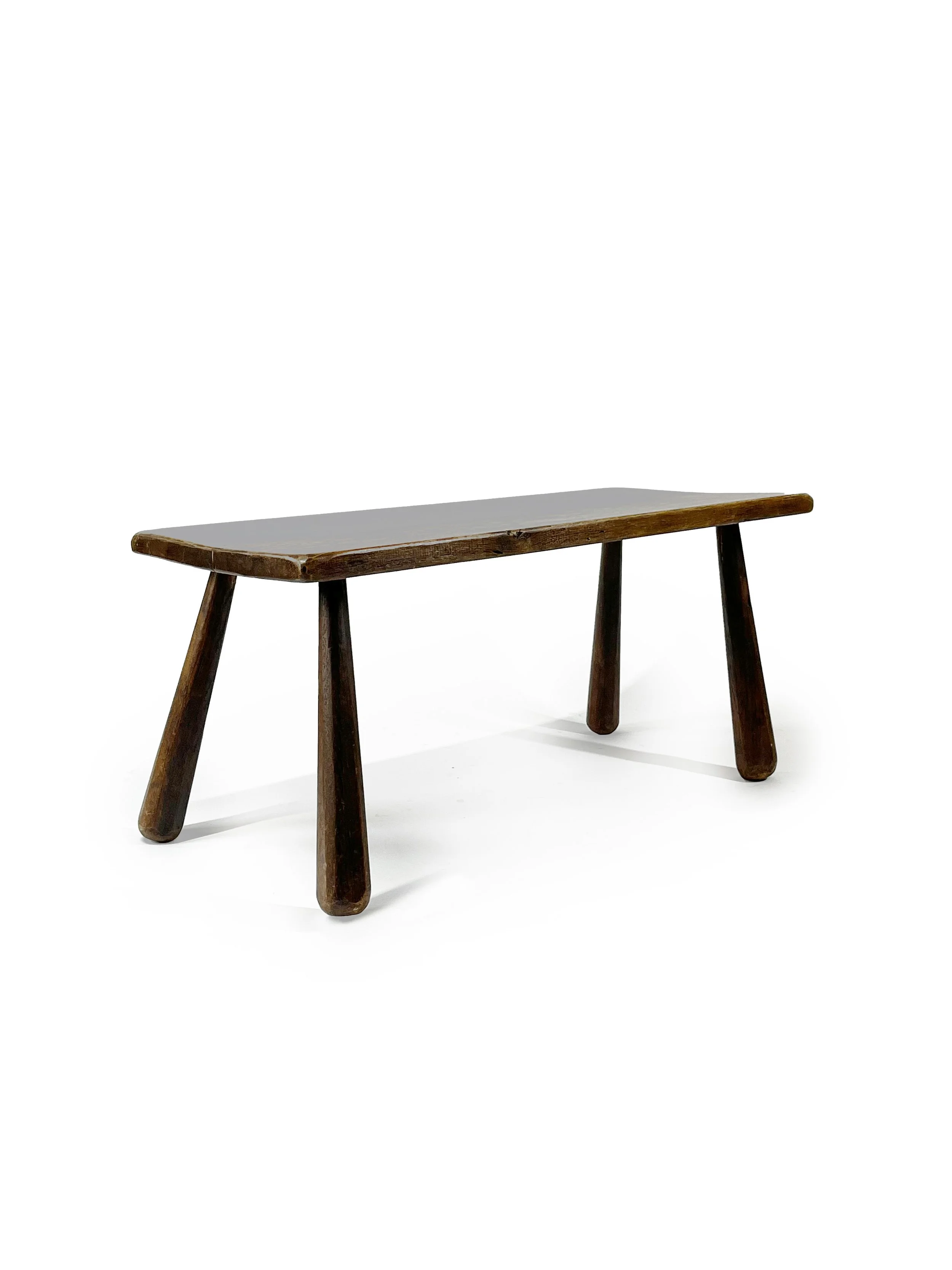 Brutalist low table in oak — ANTWERP STUDIO